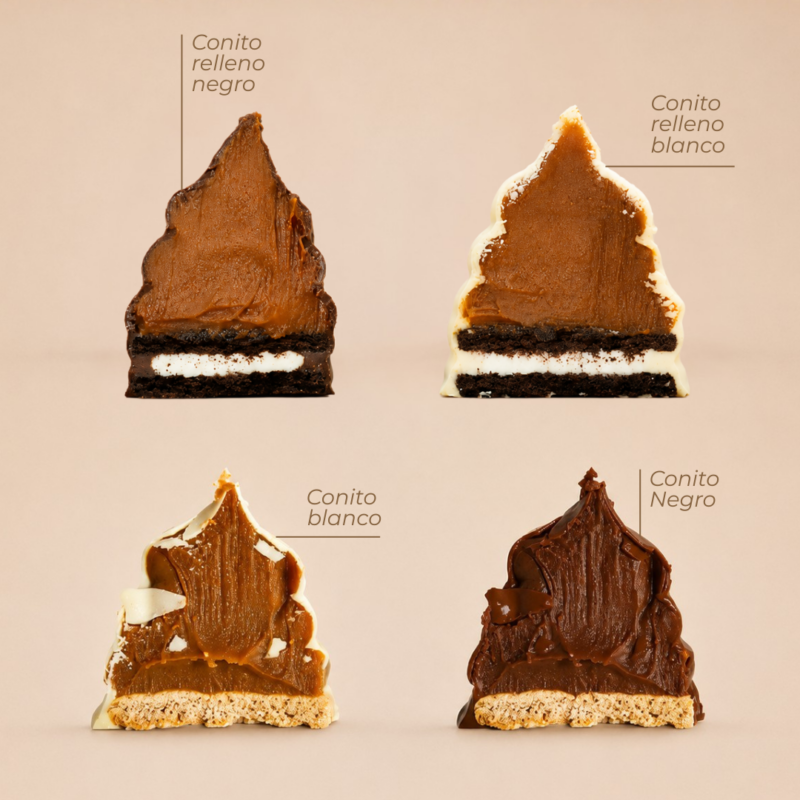 Conitos mixtos con dulce de leche — x 6 unidades