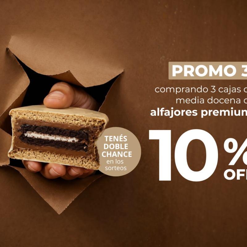 PROMO 3 | Alfajores — 10% OFF llevando 3 cajas